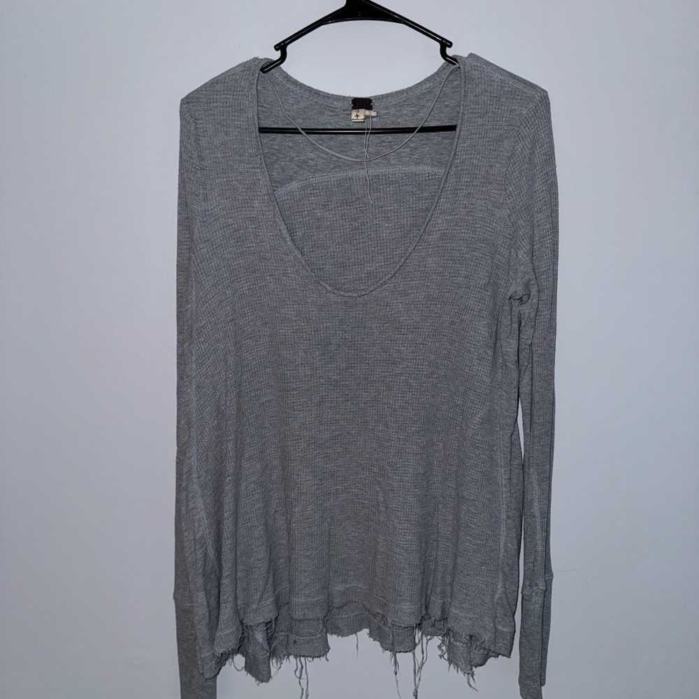 We the Free Waffle Thermal Longsleeve Knit Top